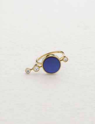 18 kt lapis lazuli diamanter 